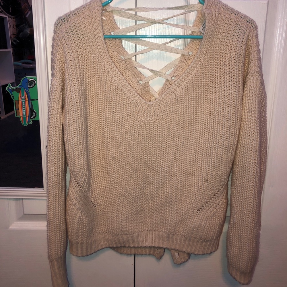 Tie sweater